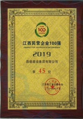 2019江西民營企業第45位